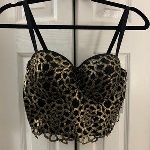 Black and Gold Bustier